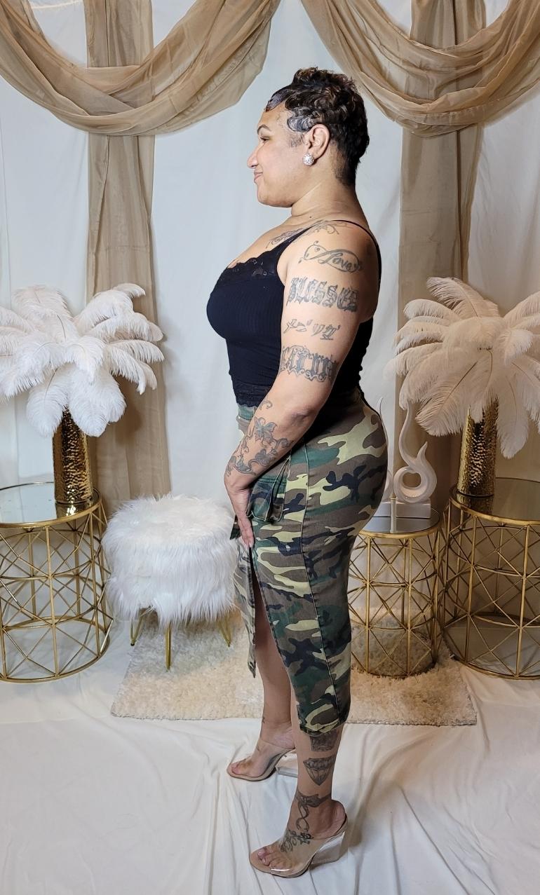 Army Brat Midi Skirt
