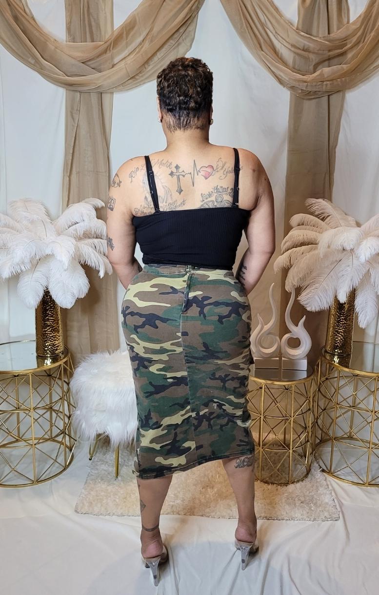 Army Brat Midi Skirt