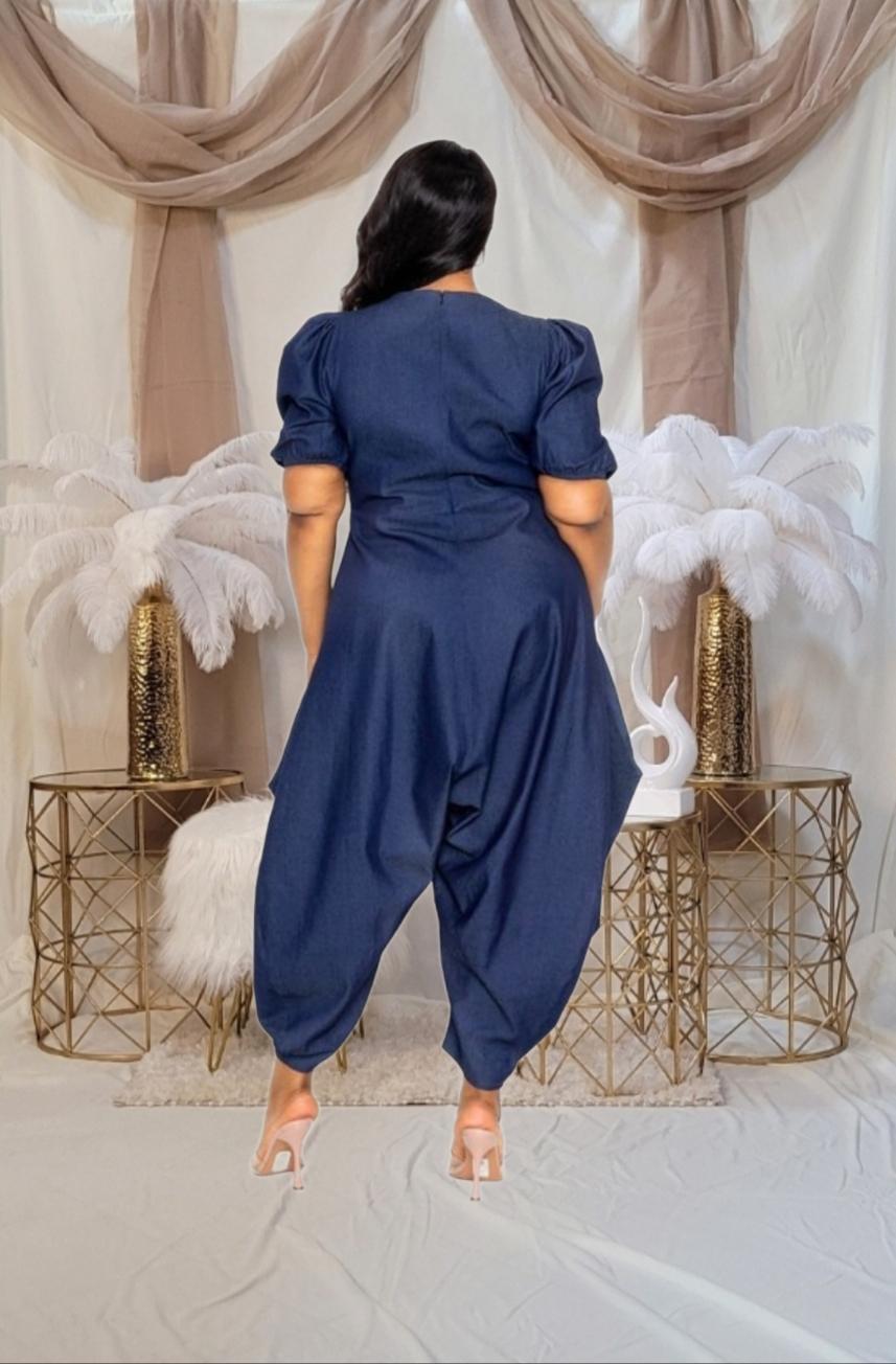 Chevonne Plus Denim Jumpsuit