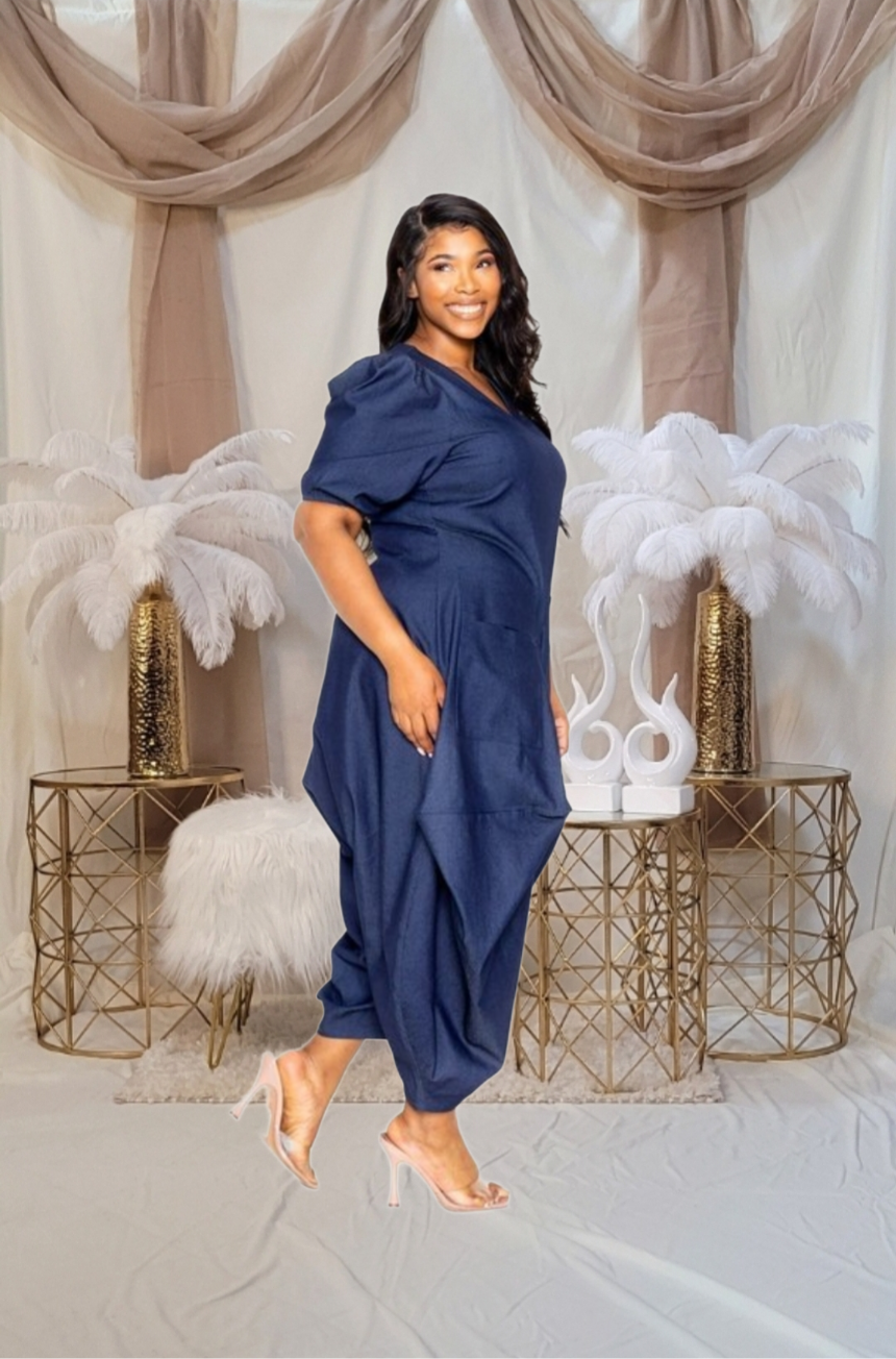 Chevonne Plus Denim Jumpsuit