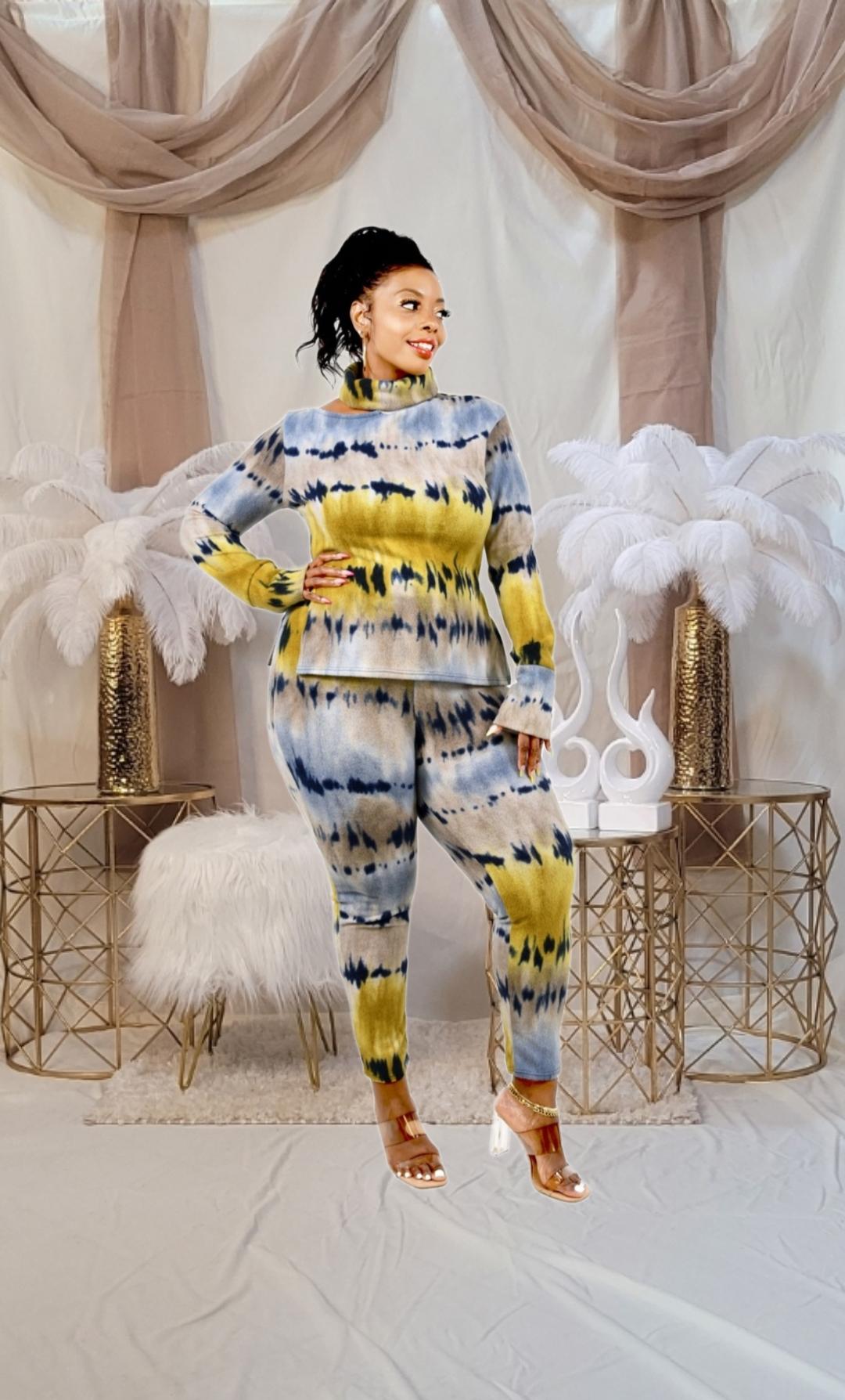 Cozy Plus Pants Set - Mustard