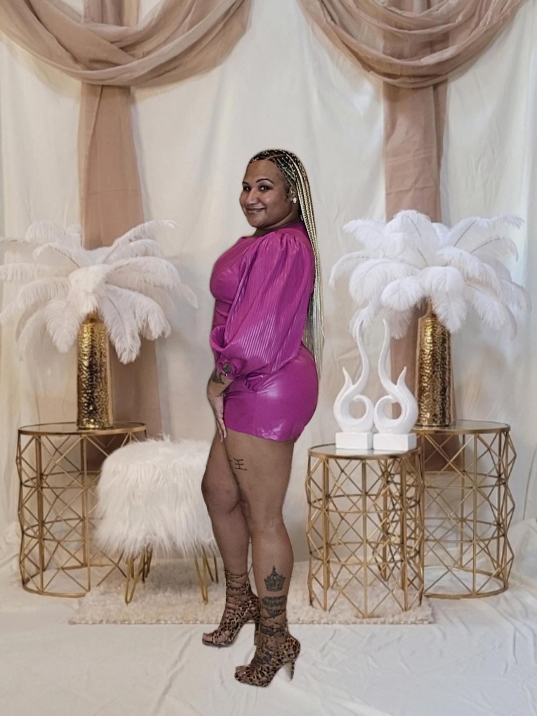 Domonique Vegan Leather Short Set