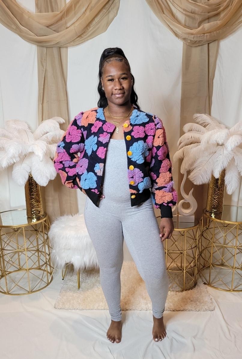 Flower Bomb Sweater Jacket
