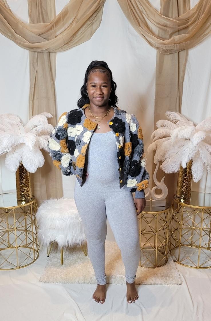 Flower Bomb Sweater Jacket