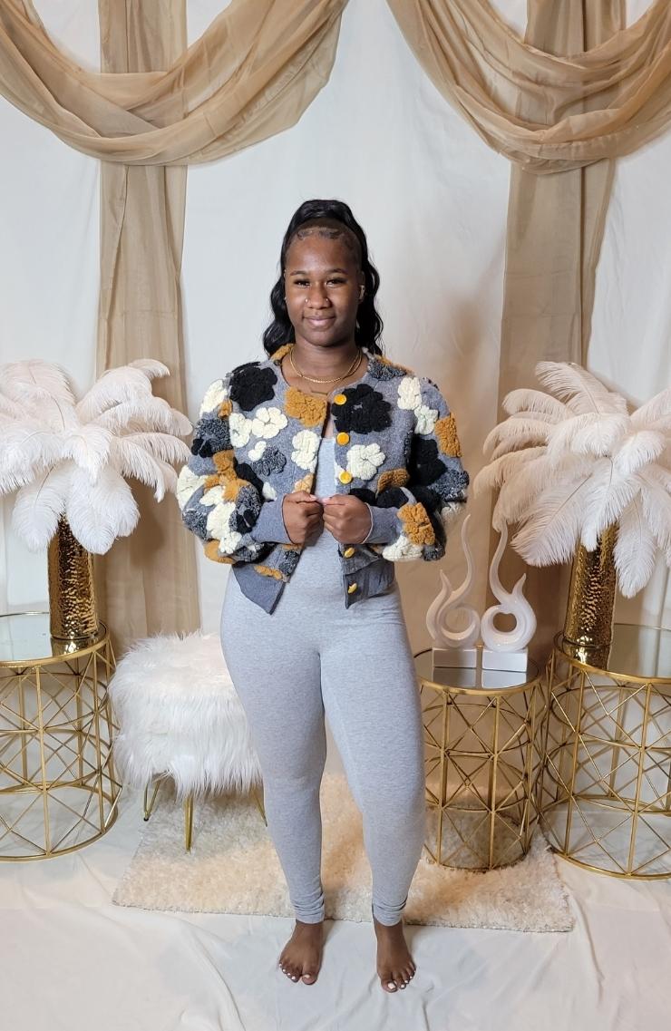 Flower Bomb Sweater Jacket