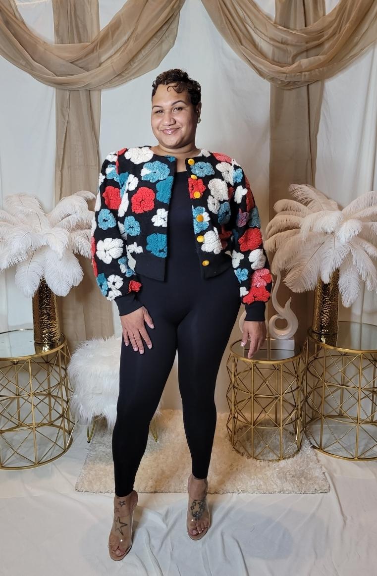 Flower Bomb Sweater Jacket