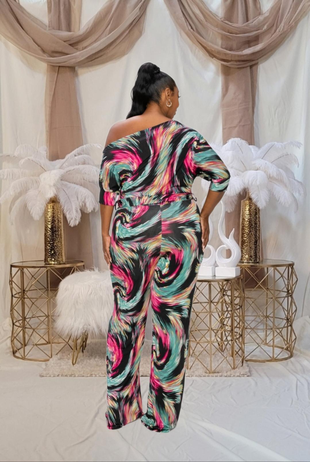 Pamela Plus Jumpsuit - Pink