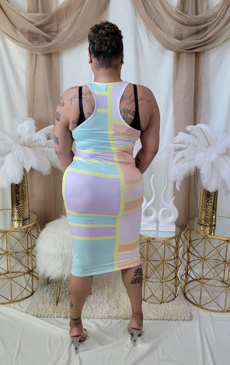 Pastels Midi Dress
