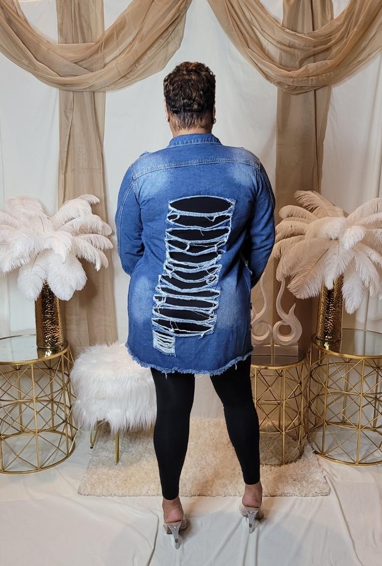 Shredded Denim Jacket