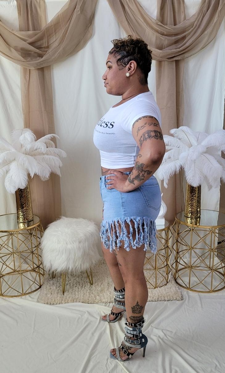 Taylor Fringe Denim Shorts