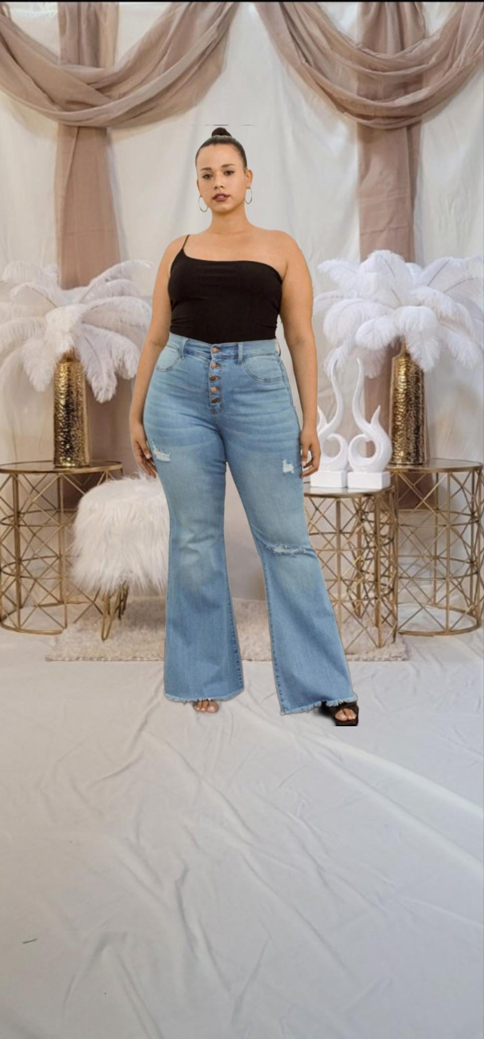 Tisha Plus Flare Jeans