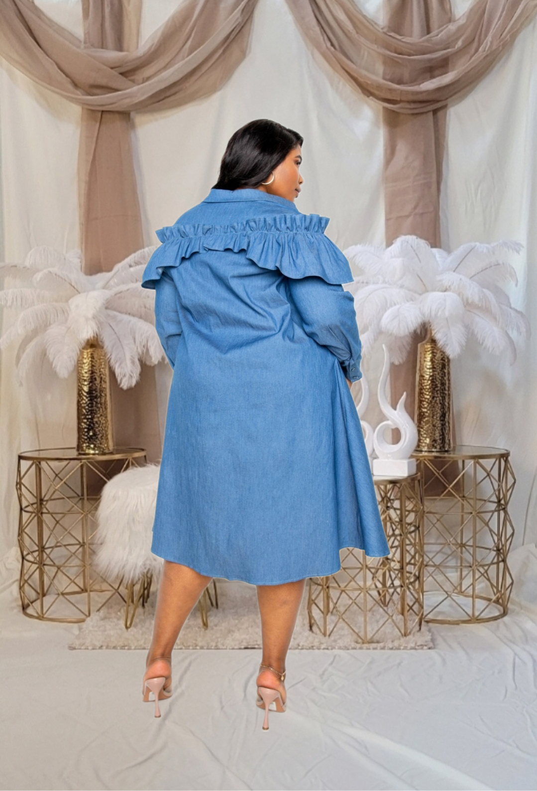 Bridgette Plus Denim Dress